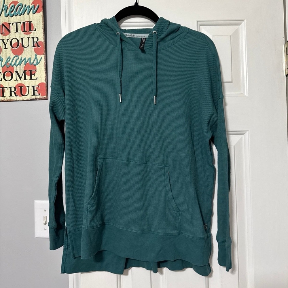 Calvin Klein Teal Hooded Sweatshirt